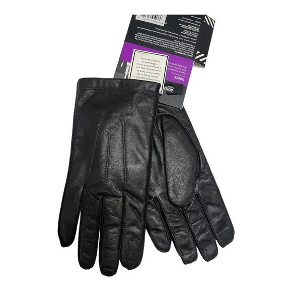 Isotoner Signature Men's Size L Leather Brown Gloves Smartouch Technology New - Picture 11 of 12